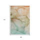 9' X 12' Teal And Ivory Abstract Washable Area Rug With UV Protection