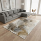 8' X 10' Brown And Ivory Abstract Washable Area Rug With UV Protection