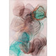 8' X 10' Burgundy Blue And Ivory Abstract Washable Area Rug With UV Protection