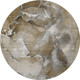 8' Brown Ivory And Gray Abstract Washable Round Rug With UV Protection