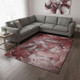 8' X 10' Merlot And Ivory Abstract Washable Area Rug With UV Protection