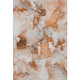 3' X 5' Rust And Ivory Abstract Washable Area Rug With UV Protection