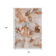 8' X 10' Rust And Ivory Abstract Washable Area Rug With UV Protection