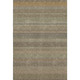 3' X 5' Khaki And Ivory Striped Washable Area Rug With UV Protection