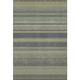 10' X 14' Sage Gray And Ivory Striped Washable Area Rug With UV Protection