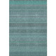 3' X 5' Turquoise And Ivory Striped Washable Area Rug With UV Protection