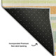 5' X 8' Orange Green And Blue Striped Washable Area Rug With UV Protection