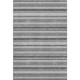 8' X 10' Silver And Gray Striped Washable Area Rug With UV Protection