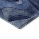 5' X 8' Navy Blue And Ivory Abstract Washable Area Rug With UV Protection