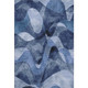 9' X 12' Navy Blue And Ivory Abstract Washable Area Rug With UV Protection