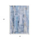 5' X 8' Blue And Ivory Abstract Washable Area Rug With UV Protection