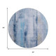 8' Blue And Ivory Abstract Washable Round Rug With UV Protection