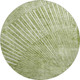 8' Sage And Ivory Geometric Washable Round Rug With UV Protection