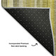 8' Gold And Ivory Striped Washable Round Rug With UV Protection