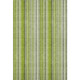8' X 10' Green And Ivory Striped Washable Area Rug With UV Protection