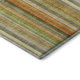 8' X 10' Khaki Orange And Beige Striped Washable Area Rug With UV Protection