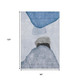 8' X 10' Blue And Gray Abstract Washable Area Rug With UV Protection