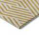 3' X 5' Yellow And Ivory Geometric Washable Area Rug With UV Protection
