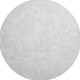 8' Ivory And Cream Floral Washable Round Rug With UV Protection