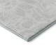 8' X 10' Ivory And Cream Floral Washable Area Rug With UV Protection