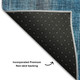9' X 12' Blue And Gray Striped Washable Area Rug With UV Protection