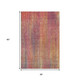 3' X 5' Red Yellow And Orange Striped Washable Area Rug With UV Protection