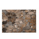 3' X 5' Rust And Gray Abstract Distressed Washable Area Rug With UV Protection