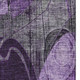 10' X 14' Purple And Ivory Abstract Distressed Washable Area Rug With UV Protection