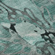 3' X 5' Teal And Gray Abstract Distressed Washable Area Rug With UV Protection