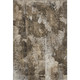 9' X 12' Taupe And Ivory Floral Washable Area Rug With UV Protection