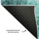 5' X 8' Teal And Ivory Floral Washable Area Rug With UV Protection