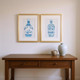Set Of Two Ming Vase A Gold Framed Wall Art