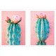 Set Of Two Blush Botanicals II White Framed Wall Art