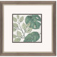 Set Of Two Green Botanical Silver Framed Wall Art