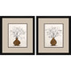 Set Of Two Branches in Urn Black Framed Wall Art
