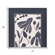 Set Of Two Denim Floral White Framed Wall Art