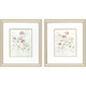 Set Of Two Soft Lace Gold Framed Wall Art