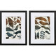 Set Of Two Dyed Fall Brown Framed Wall Art