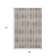 9' X 12' Beige And Gray Geometric Washable Area Rug With UV Protection