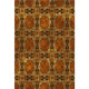 8' X 10' Rust Copper And Gold Floral Medallion Washable Area Rug With UV Protection