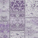 10' X 14' Purple And Ivory Patchwork Distressed Washable Area Rug With UV Protection