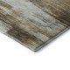 10' X 14' Chocolate Gray And Ivory Abstract Washable Area Rug With UV Protection