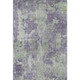 3' X 5' Purple And Ivory Abstract Washable Area Rug With UV Protection