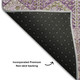 5' X 8' Lavender And Ivory Tribal Washable Area Rug With UV Protection
