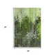 5' X 8' Green And Gray Abstract Washable Area Rug With UV Protection