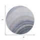 8' Blue Ivory And Gray Ombre Washable Round Rug With UV Protection
