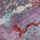 10' X 14' Blue Pink And Purple Abstract Washable Area Rug With UV Protection