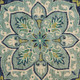 4' Blue And Green Wool Geometric Hand Tufted Round Rug
