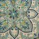 6' Blue And Green Wool Geometric Hand Tufted Round Rug
