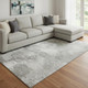 8' X 10' Beige And Ivory Abstract Washable Area Rug With UV Protection
